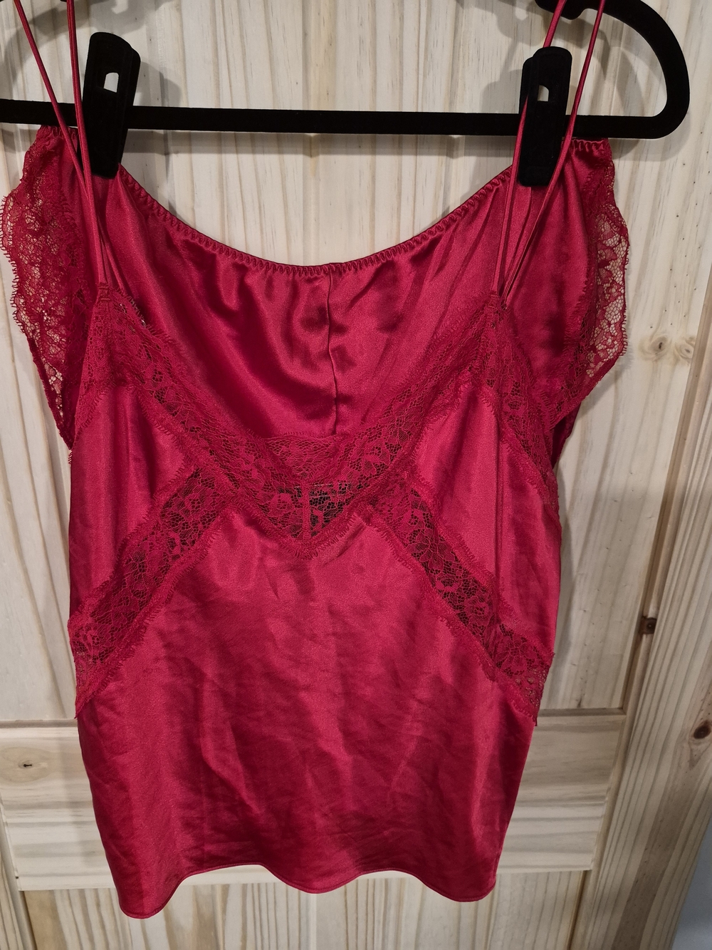 Victoria's Secret Red Satin Lace Camisole